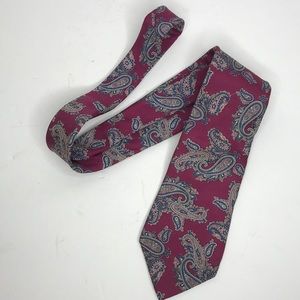 Christian Dior Mens 100% SILK Paisley Print Tie